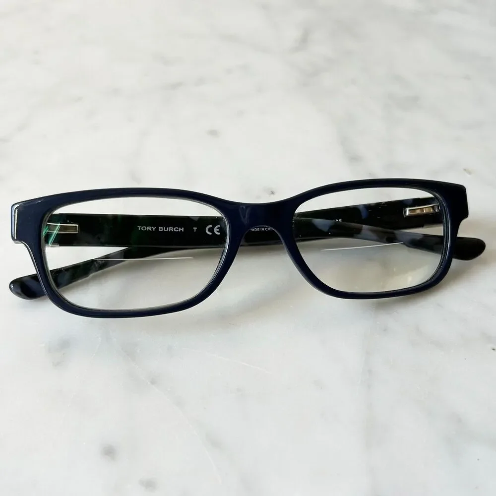 Tory Burch Eyeglass Frames Navy Blue Rectangle Women's Glasses TY2067 1616 50mm